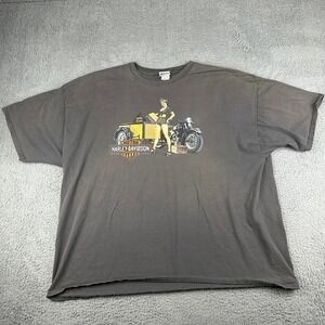 Harley Davidson Shirt Mens 3XL Gray Biker Motorcycle Michigan City Jail Pinup